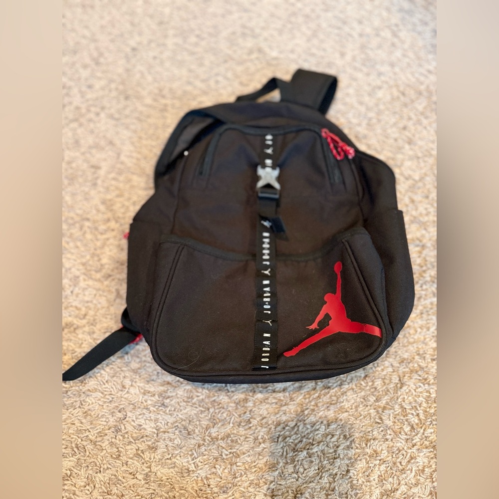 🎒 Jordan Backpack | Black & Red Jumpman | School • Gym • Travel